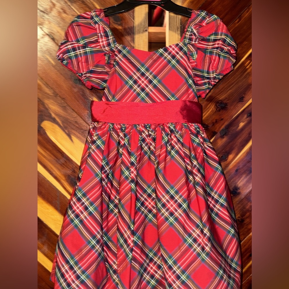 Janie and Jack holiday plaid with bow